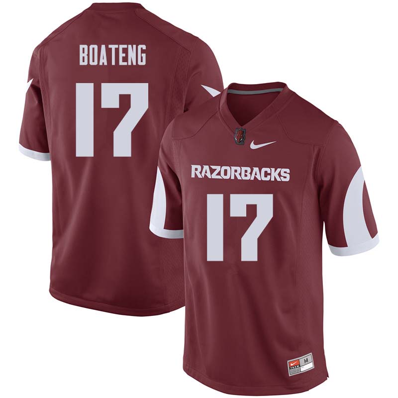 Men #17 Kofi Boateng Arkansas Razorback College Football Jerseys Sale-Cardinal